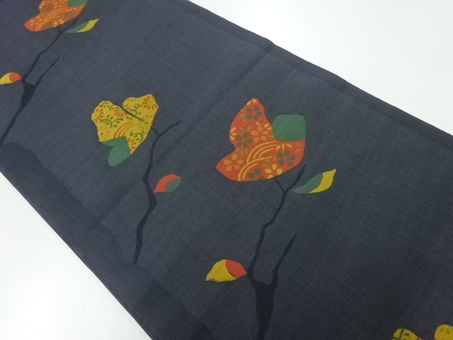 JAPANESE FUKURO OBI / WOVEN BRANCH FLOWER